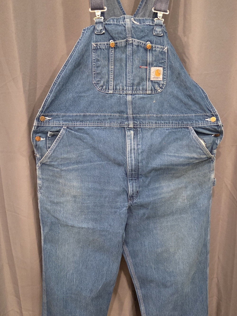 Carhartt Men’s Blue Denim Overalls - Classic Workwear